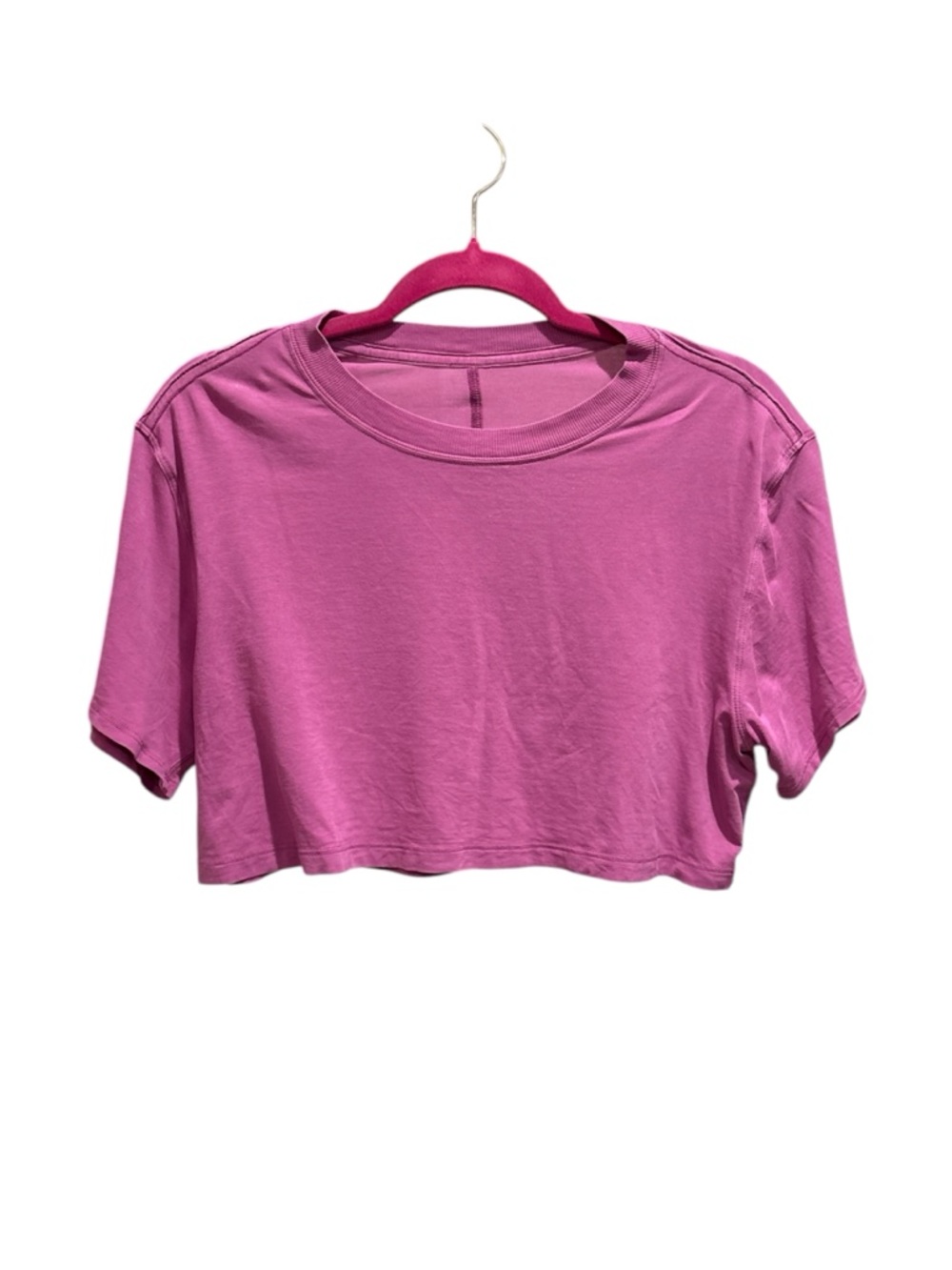 Lululemon All Yours Crop Tee Vivid Plum Like New Condition!